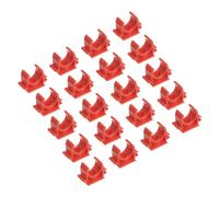 sourcing map PVC U-Type Tube Pipe Fitting Clamps Clips Connectors Inner 16mm Red Joining Snap Connection for Hose Electrical Conduit Home Furnishing Pack of 100