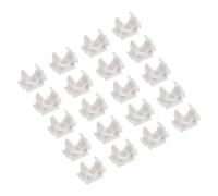 sourcing map PVC U-Type Tube Pipe Fitting Clamps Clips Connectors Inner 16mm White Joining Snap Connection for Hose Electrical Conduit Home Furnishing Pack of 100