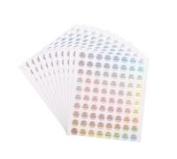 sourcing map QC Passed Stickers Round Shape Adhesive Labels 10 x 10mm for Quality Control Inventory Warehouse Stock Pack of 20,Laser Color