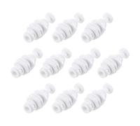 sourcing map Quick Bulkhead Connector 1/4" to 1/4", Straight Connect Fittings for RO Water Purifier, 35mm White 10Pcs