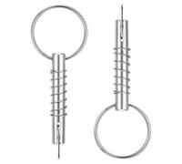sourcing map Quick Release Pin,2Pcs Diameter 5/16"(8mm), Effective Length 1.38"(35mm), Full 316 Stainless Steel Bimini Top Pin with Drop Cam and Spring for Boat Bimini Top Deck Hinge (Silver)