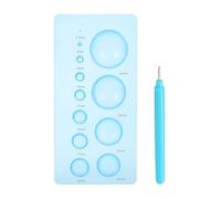 sourcing map Quilling Tools 6.8x3.3 Inch, Half Ball Domes 2-Row Crimper Tools with Quilling Pen for 3D Flower Pots Crafts, Blue