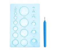 sourcing map Quilling Tools 7.7x5.1 Inch, Half Ball Domes 3-Row Crimper Tools with Quilling Pen for 3D Flower Pots Crafts, Blue