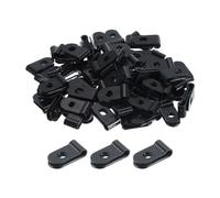 sourcing map R-Type Cable Clamps, 3.3mm 0.12 Inch Cable Clip Cable Organizer Cord Clips Black for Wire Management, Pack of 200