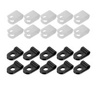 sourcing map R Type U Type Cable Clip Clamp Kit for Wire Management Black 3.1mm 5.2mm Black 20 Set