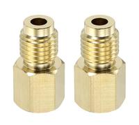 sourcing map R12-134A Adapter Connector 1/2" Acme Male 1/4" SAE Female 2Pcs