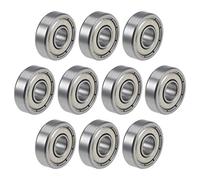 sourcing map R1660ZZ Deep Groove Ball Bearings 6mm Inner Dia 16mm OD 5mm Bore Double Shielded Chrome Steel Z2 10pcs