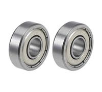 sourcing map R1660ZZ Deep Groove Ball Bearings 6mm Inner Dia 16mm OD 5mm Bore Double Shielded Chrome Steel Z2 2pcs