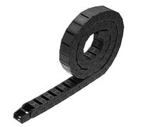 sourcing map R38 15x20mm Drag Chain Cable Wire Carrier Nylon Open Type 1 Meter with End Connectors for Electrical CNC Router Machines
