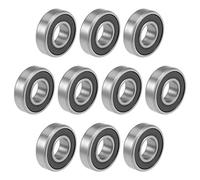 sourcing map R8RS Deep Groove Ball Bearings Z2 1/2 X 1-1/8 X 5/16inch Double Sealed Carbon Steel 10pcs