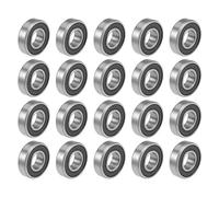 sourcing map R8RS Deep Groove Ball Bearings Z2 1/2 X 1-1/8 X 5/16inch Double Sealed Carbon Steel 20pcs