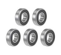 sourcing map R8RS Deep Groove Ball Bearings Z2 1/2 X 1-1/8 X 5/16inch Double Sealed Carbon Steel 5pcs