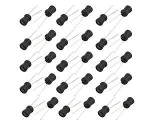 sourcing map Radial Line Type Inductor Through-Hole Mounting Electronic 100mH 104K DE DE Pack of 30