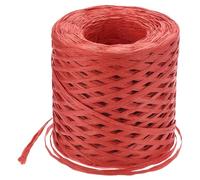 sourcing map Raffia Paper Craft Ribbon, 1/4 Inch 218 Yards Raffia Twine String Packing Paper Twine for Christmas Wrapping DIY Craft, Red