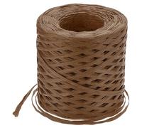 sourcing map Raffia Paper Craft Ribbon, 1/4 Inch 218 Yards Raffia Twine String Packing Paper Twine for Christmas Wrapping DIY Craft, Brown