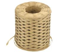 sourcing map Raffia Paper Craft Ribbon, 1/4 Inch 218 Yards Raffia Twine String Packing Paper Twine for Christmas Wrapping DIY Craft, Light Brown