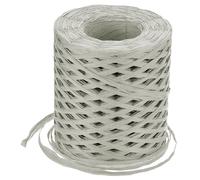 sourcing map Raffia Paper Craft Ribbon, 1/4 Inch 218 Yards Raffia Twine String Packing Paper Twine for Christmas Wrapping DIY Craft, Grey