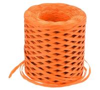 sourcing map Raffia Paper Craft Ribbon, 1/4 Inch 218 Yards Raffia Twine String Packing Paper Twine for Christmas Wrapping DIY Craft, Orange