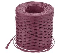 sourcing map Raffia Paper Craft Ribbon, 1/4 Inch 218 Yards Raffia Twine String Packing Paper Twine for Christmas Wrapping DIY Craft, Wine Red