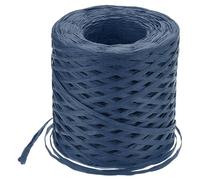 sourcing map Raffia Paper Craft Ribbon, 1/4 Inch 218 Yards Raffia Twine String Packing Paper Twine for Christmas Wrapping DIY Craft, Navy Blue