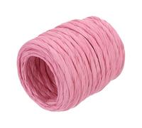 sourcing map Raffia Paper Craft Rope Packing Rope 13 Yards Handmade Twisted Paper Craft String/Cord/Rope for DIY Decoration Gift Packaging Pink