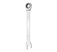 sourcing map Ratcheting Combination Wrench 14mm Metric 12-Point Ratchet Box and Open End CR-V Steel Double Ended Spanner Tool for Automotive Pipe Furniture Machinery DIY Repair, Silver White