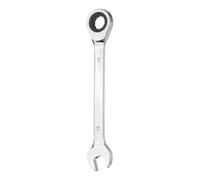 sourcing map Ratcheting Combination Wrench 16mm Metric 12-Point Ratchet Box and Open End CR-V Steel Double Ended Spanner Tool for Automotive Pipe Furniture Machinery DIY Repair, Silver White