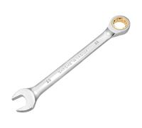 sourcing map Ratcheting Combination Wrench 23mm Metric 12 Point CR-V Steel Chromed Lengthen Double Box Open-Ended Ratchet Wrenches with 72 Tooth and 5° Swing Gear Spanner Tool for Repair