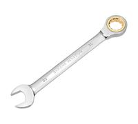 sourcing map Ratcheting Combination Wrench 30mm Metric 12 Point CR-V Steel Chromed Lengthen Double Box Open-Ended Ratchet Wrenches with 72 Tooth and 5° Swing Gear Spanner Tool for Repair