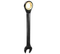 sourcing map Ratcheting Spanner 30mm Metric Open End Wrench 72-Teeth CR-V Steel 12 Point Nickel Plated Combination Ratchet Wrench for Fasteners Nut Bolt