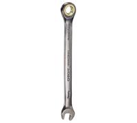 sourcing map Ratcheting Wrench 8mm Metric Open End Wrench 90-Teeth CR-V Steel Nickel Plated Fixed Head Combination Ratchet Wrench for Fasteners Nut Bolt