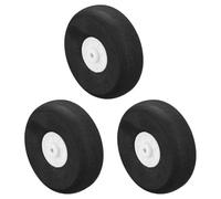 sourcing map RC Airplane Wheels 1.8" OD RC Aircraft EVA Sponge Wheels Tire Tail Wheel Replacement for DIY RC Model Plane Aircrafts Helicopter, Pack of 3
