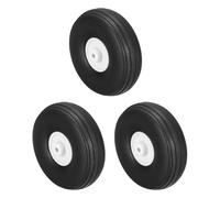 sourcing map RC Airplane Wheels 1.8" OD RC Aircraft PU Rubber Wheels Tire Tail Wheel Replacement for DIY RC Model Plane Aircrafts Helicopter, Pack of 3