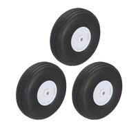 sourcing map RC Airplane Wheels 2.2" OD RC Airplane,Aircraft PU Sponge Wheels,Tire Tail Wheel RC Aircraft Foam Wheel Replacement for DIY RC Model Plane Aircraft Pack of 3