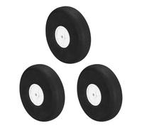 sourcing map RC Airplane Wheels 2.5" OD RC Aircraft EVA Sponge Wheels Tire Tail Wheel Replacement for DIY RC Model Plane Aircrafts Helicopter, Pack of 3