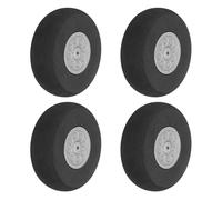 sourcing map RC Airplane Wheels 2.95" OD 0.94" Thickness 0.16" Hole RC Airplane, Aircraft PU Sponge Wheels, Tire Tail Undercarriage RC Foam Replacement Kit for DIY Plane Helicopter, Pack of 4