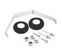 sourcing map RC Airplane Wheels Kit Aluminum 25-40 Class Landing Gear Wheel Kit DIY Parts for RC Airplane Jet,RC Helicopter,1set(Black)