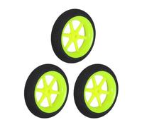 sourcing map RC Airplane Wheels OD 1.97" xID 0.16",Green RC Airplane Aircraft Sponge Wheels RC Aircraft Foam Wheel Replacement for DIY RC Model Plane Aircraft Pack of 3