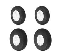 sourcing map RC Airplane Wheels Set, 1"/1.2" Dia RC Airplane Aircraft Sponge Wheels RC Foam Wheel Replacement for DIY Model Plane Aircraft Helicopter, Pack of 4