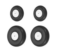 sourcing map RC Airplane Wheels Set, 1.3"/2.5" Dia RC Airplane Aircraft Rubber Foam Wheel Replacement for DIY Model Plane Aircraft Helicopter Pack of 4