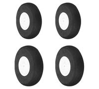 sourcing map RC Airplane Wheels Set, 1.5"/2.2" Dia RC Airplane Aircraft Sponge Aircraft Foam Wheel Replacement for DIY Model Plane Helicopter, Pack of 4