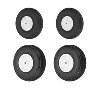 sourcing map RC Airplane Wheels Set, 1.8"/2" Dia RC Airplane Aircraft Rubber Foam Wheel Replacement for DIY Model Plane Aircraft Helicopter Pack of 4