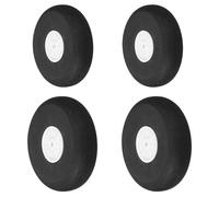 sourcing map RC Airplane Wheels Set, 1.8"/3" Dia RC Airplane Aircraft Sponge Wheels RC Foam Wheel Replacement for DIY Model Plane Aircraft Helicopter, Pack of 4
