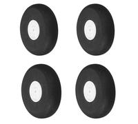 sourcing map RC Airplane Wheels Set, 2"/2.5" Dia RC Airplane Aircraft Sponge Wheels RC Foam Wheel Replacement for DIY Model Plane Aircraft Helicopter, Pack of 4