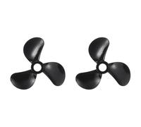 sourcing map RC Boat Propeller, 3 Blades Propellers 3mm Hole Dia 25mm OD CW Clockwise Rotating Drill Propeller for RC Boat, DIY Ship Model, Black