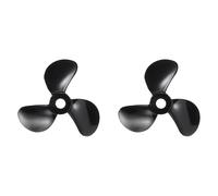 sourcing map RC Boat Propeller, 3 Blades Propellers 4mm Hole Dia 32mm OD CW Clockwise Rotating Drill Propeller for RC Boat Hobbies, DIY Ship Model, Black