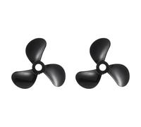 sourcing map RC Boat Propeller, 3 Blades Propellers 4mm Hole Dia 33mm OD CW Clockwise Rotating Drill Propeller for RC Boat, DIY Ship Model, Black