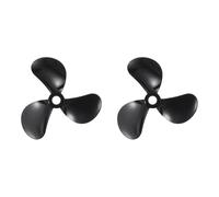 sourcing map RC Boat Propeller, 3 Blades Propellers 4mm Hole Dia 40mm OD CW Clockwise Rotating Drill Propeller for RC Boat, DIY Ship Model, Black