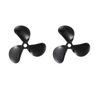 sourcing map RC Boat Propeller, 3 Blades Propellers 4mm Hole Dia 48mm OD CW Clockwise Rotating Drill Propeller for RC Boat Hobbies DIY Ship Model, Black