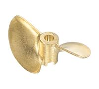 sourcing map RC Boat Propeller, Aluminium Alloy 2 Blades Propellers 3.18mm Hole Dia 30mm OD 1.4mm Pitch CW Clockwise Rotating Drill Propeller for RC Boat, DIY Ship Model